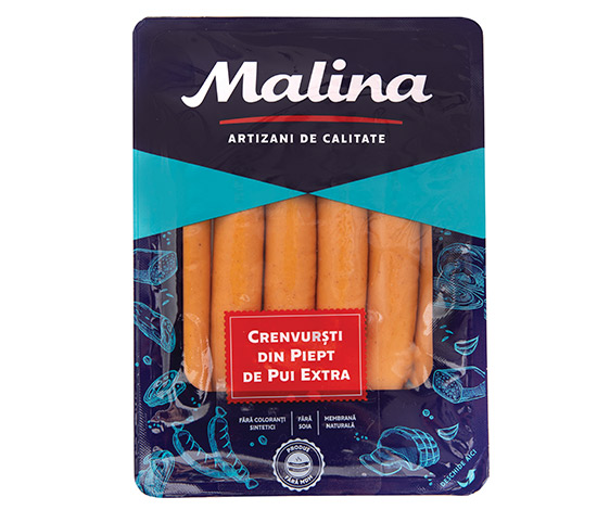 Crenvurști din piept de pui extra 250 g