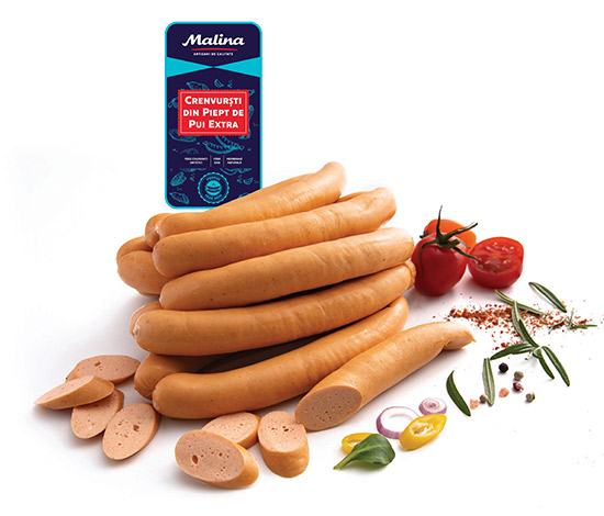 Crenvurști din piept de pui extra